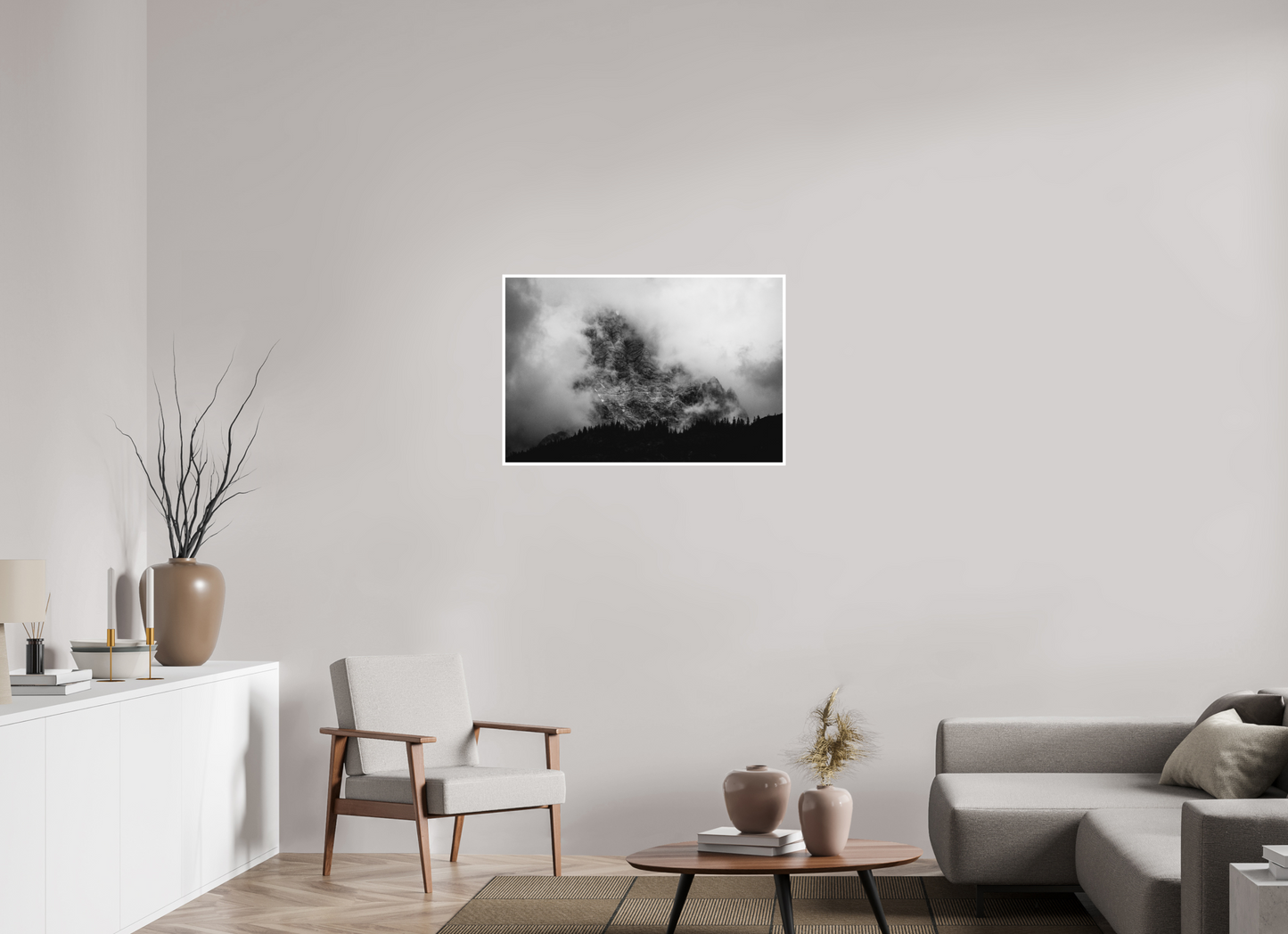 Foggy B&W Landscape