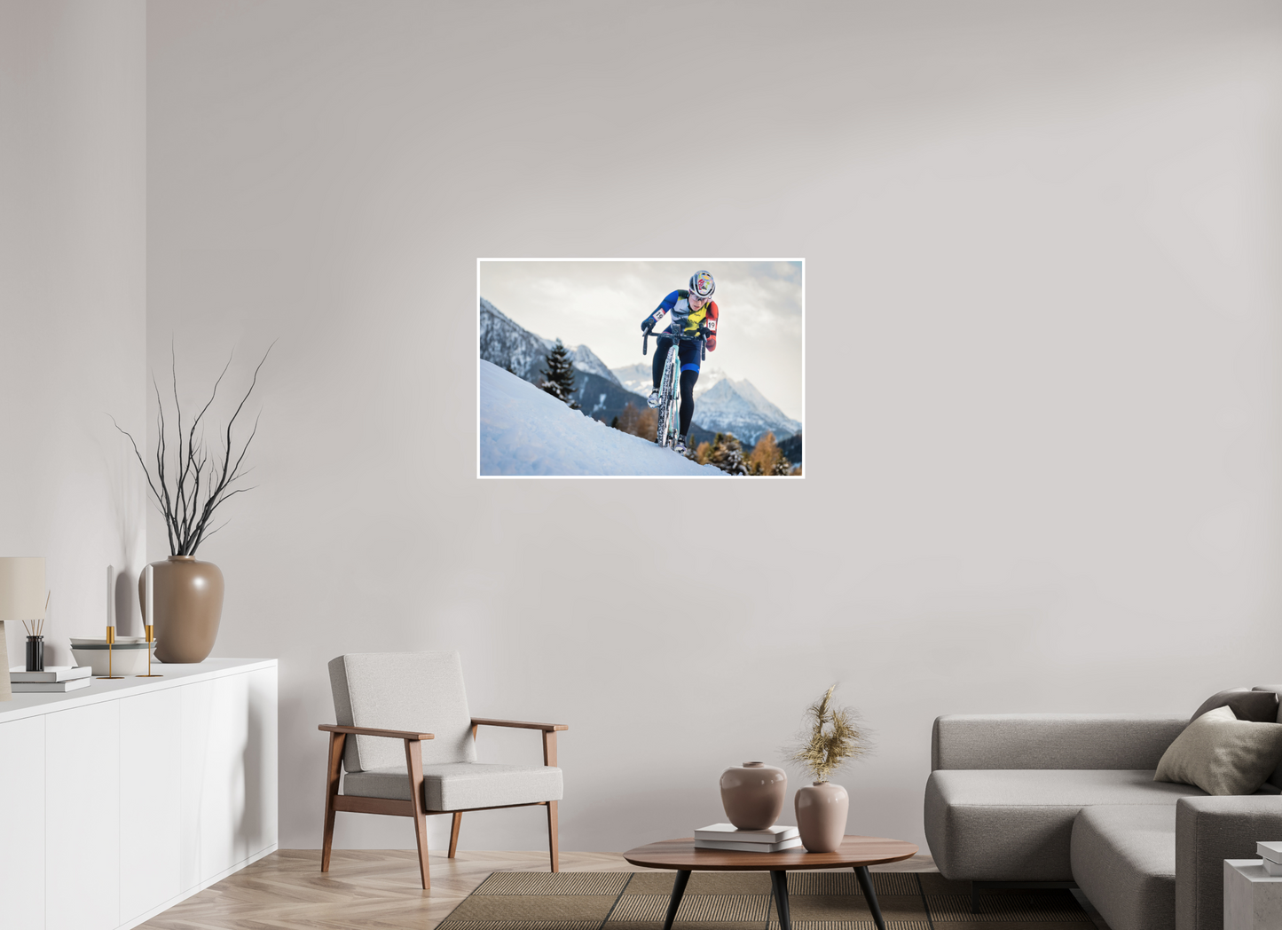 105 x 70 cm, Fine Art 2 Matt Cyclocross in Val Di Sole - Maghalie Rochette