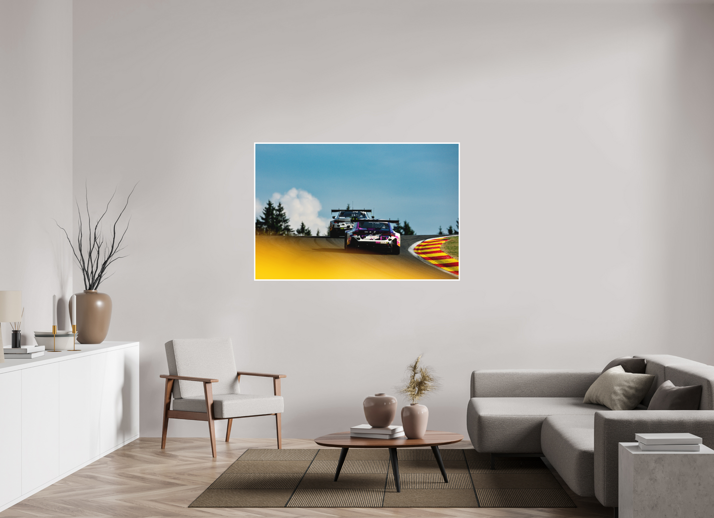 150 x 100 cm, Fine Art 2 Matt Up the raidillon - 24 hours of Spa Francorchamps