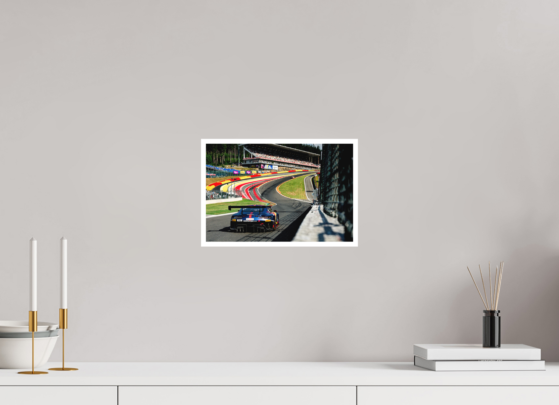 30 x 20 cm, Fine Art 2 Matt The Mercedes-AMG GT3 EVO of Team Mercedes - AMG Team Verstappen Racing in The Raidillon