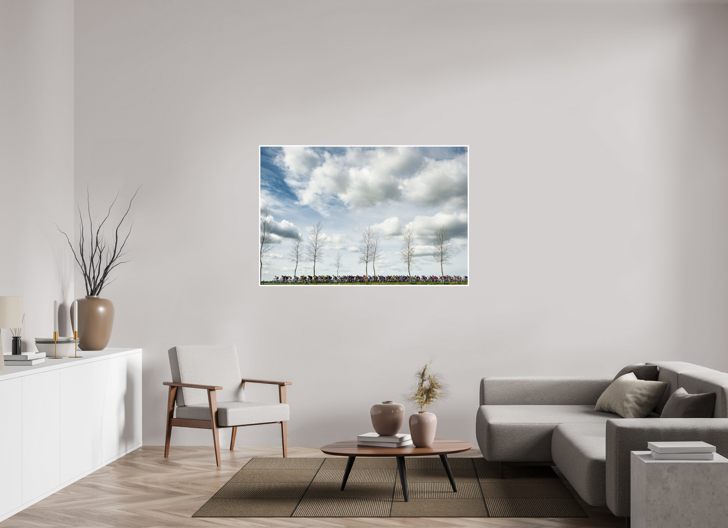 150 x 100 cm, Fine Art 2 Matt Flanders fields 2026 - The peloton true the field