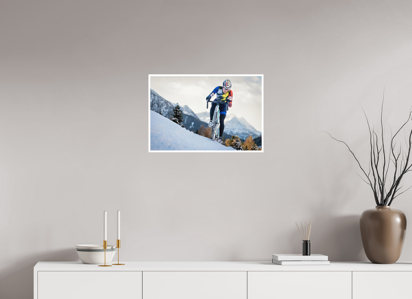 60 x 40 cm, Fine Art 2 Matt Cyclocross in Val Di Sole - Maghalie Rochette