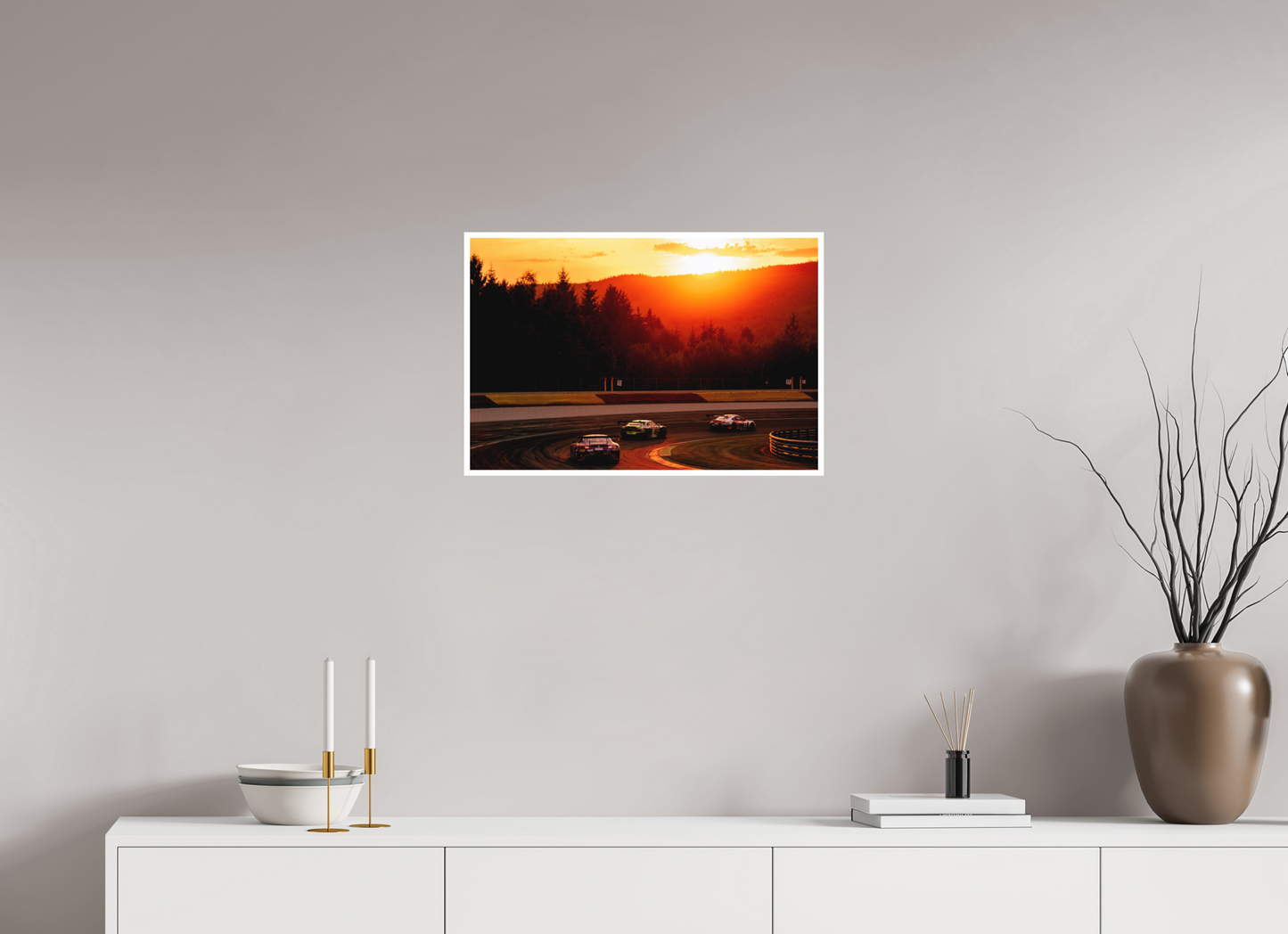 60 x 40 cm, Fine Art 2 Matt Sunset at Spa Francochamps
