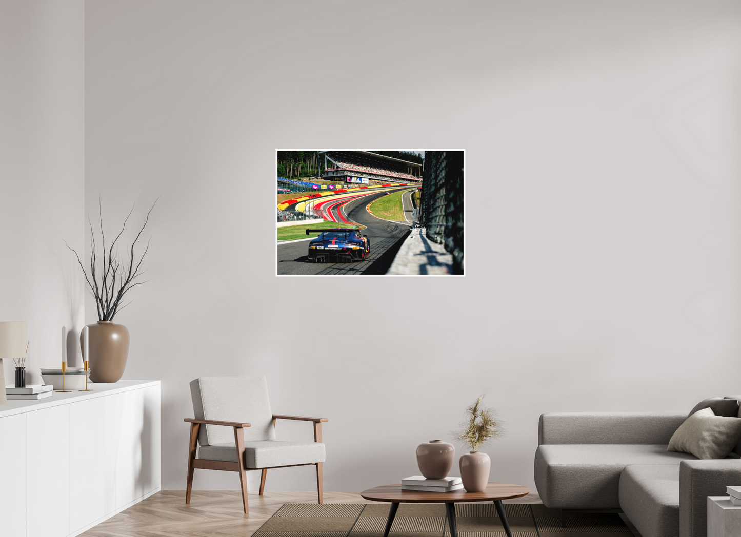 105 x 70 cm, Fine Art 2 Matt The Mercedes-AMG GT3 EVO of Team Mercedes - AMG Team Verstappen Racing in The Raidillon
