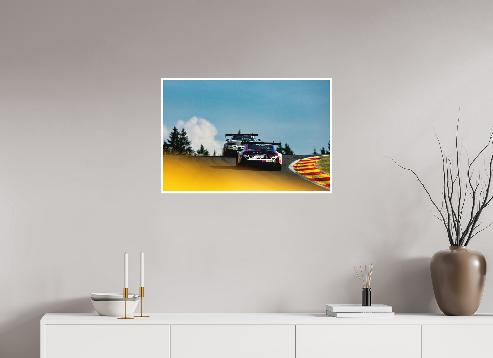 75 x 50 cm, Fine Art 2 Matt Up the raidillon - 24 hours of Spa Francorchamps