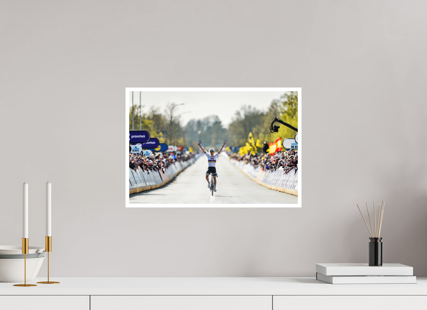 45 x 30 cm, Fine Art 2 Matt Tadej Pogacar wins RVV 26