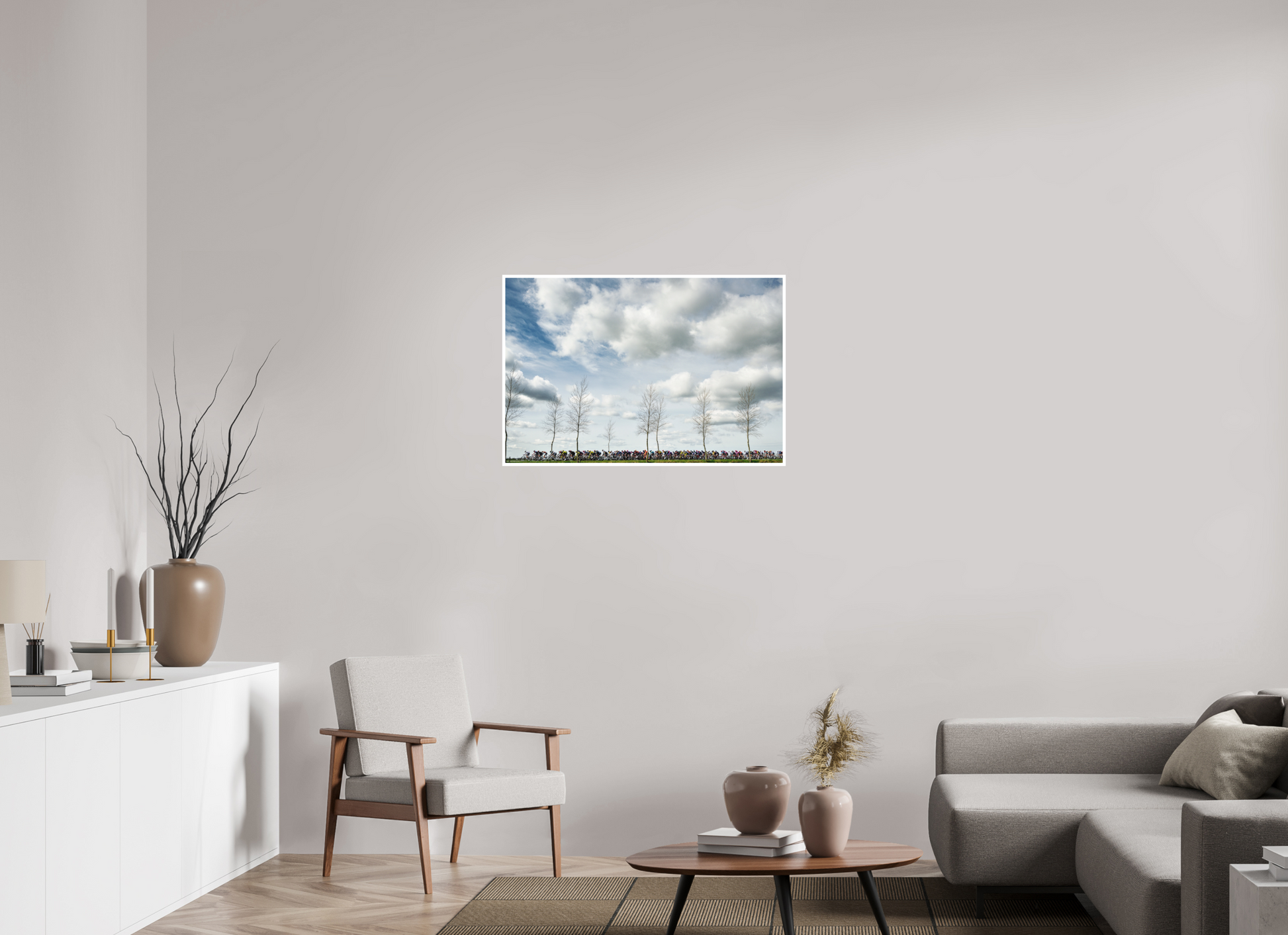 90 x 60 cm, Fine Art 2 Matt Flanders fields 2026 - The peloton true the field
