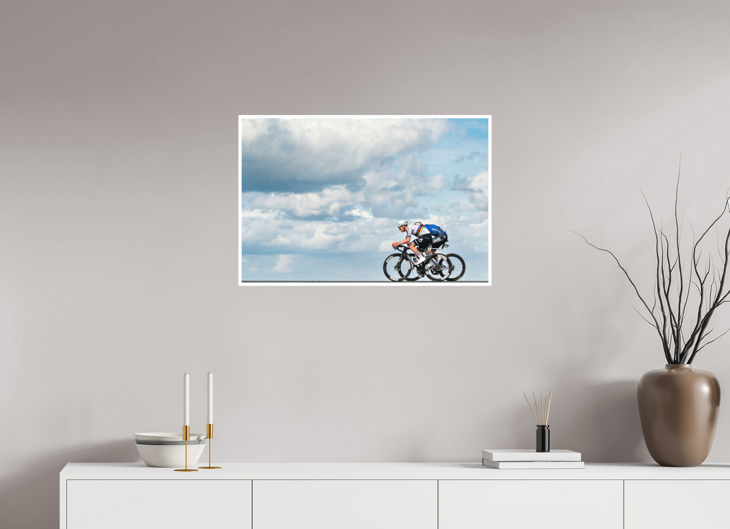 75 x 50 cm, Fine Art 2 Matt Tadej Pogacar and MVDP true the Sky - RVV 26