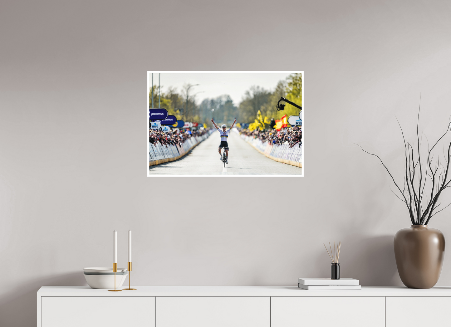 75 x 50 cm, Fine Art 2 Matt Tadej Pogacar wins RVV 26