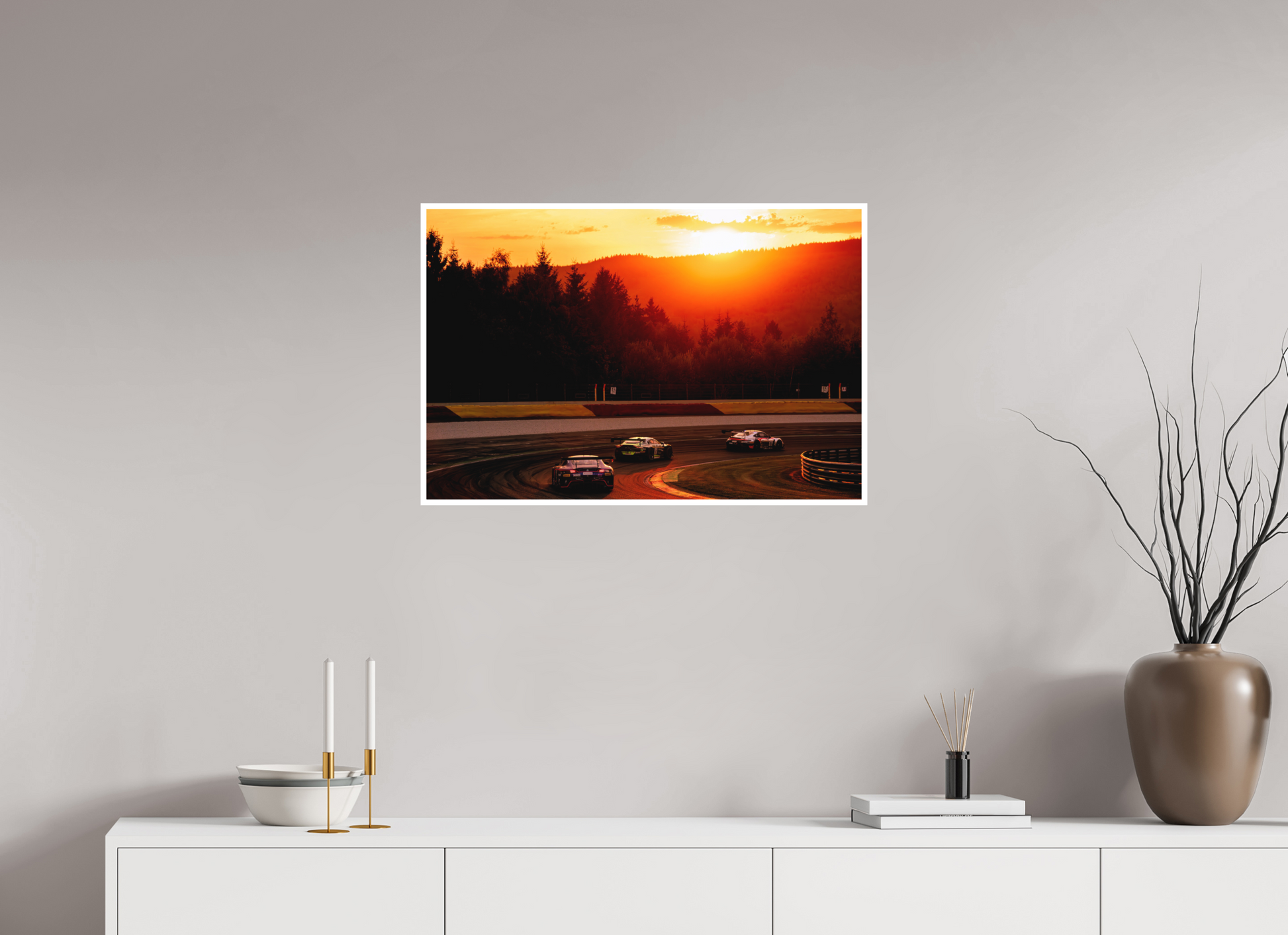 75 x 50 cm, Fine Art 2 Matt Sunset at Spa Francochamps