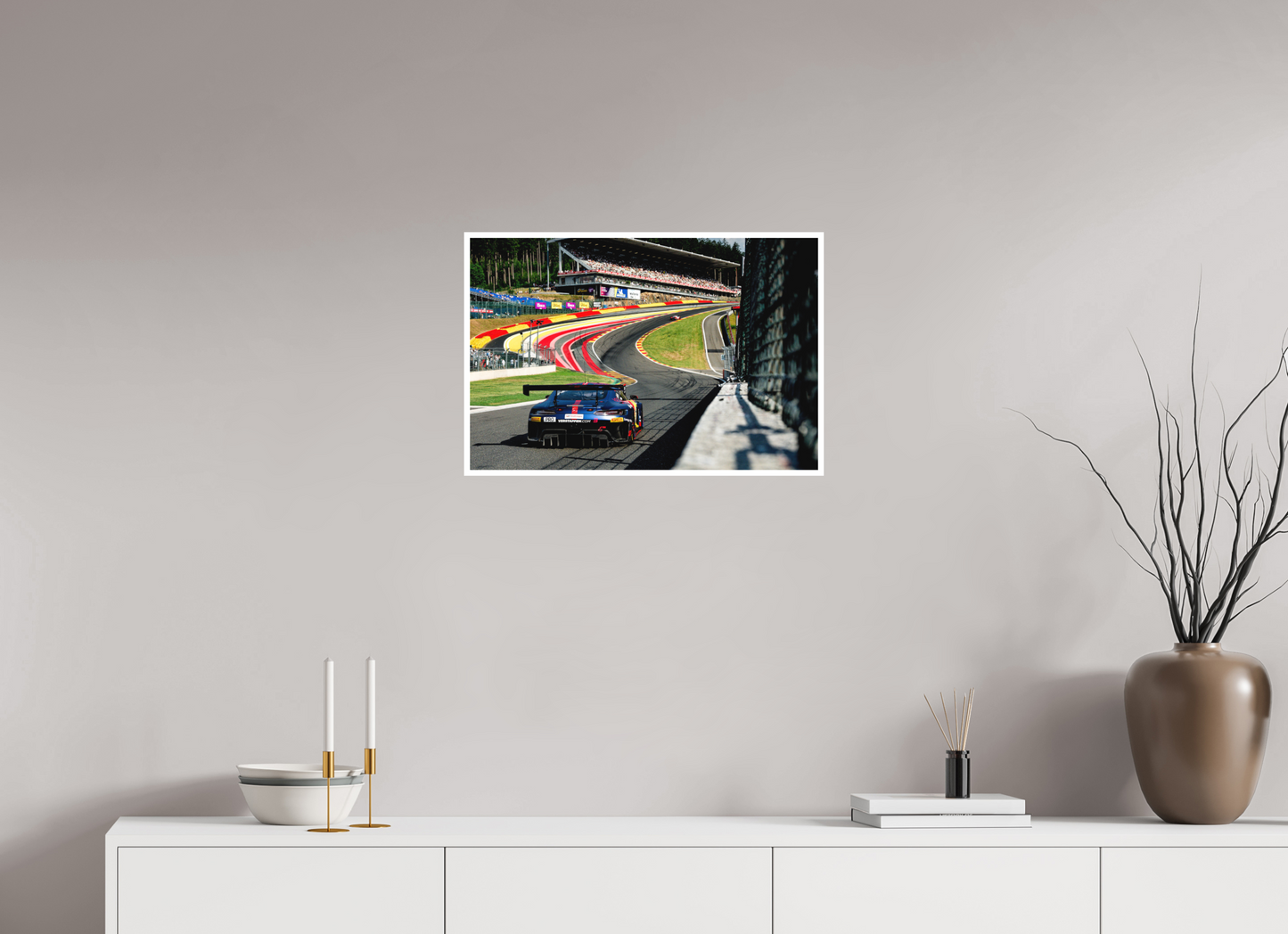 60 x 40 cm, Fine Art 2 Matt The Mercedes-AMG GT3 EVO of Team Mercedes - AMG Team Verstappen Racing in The Raidillon