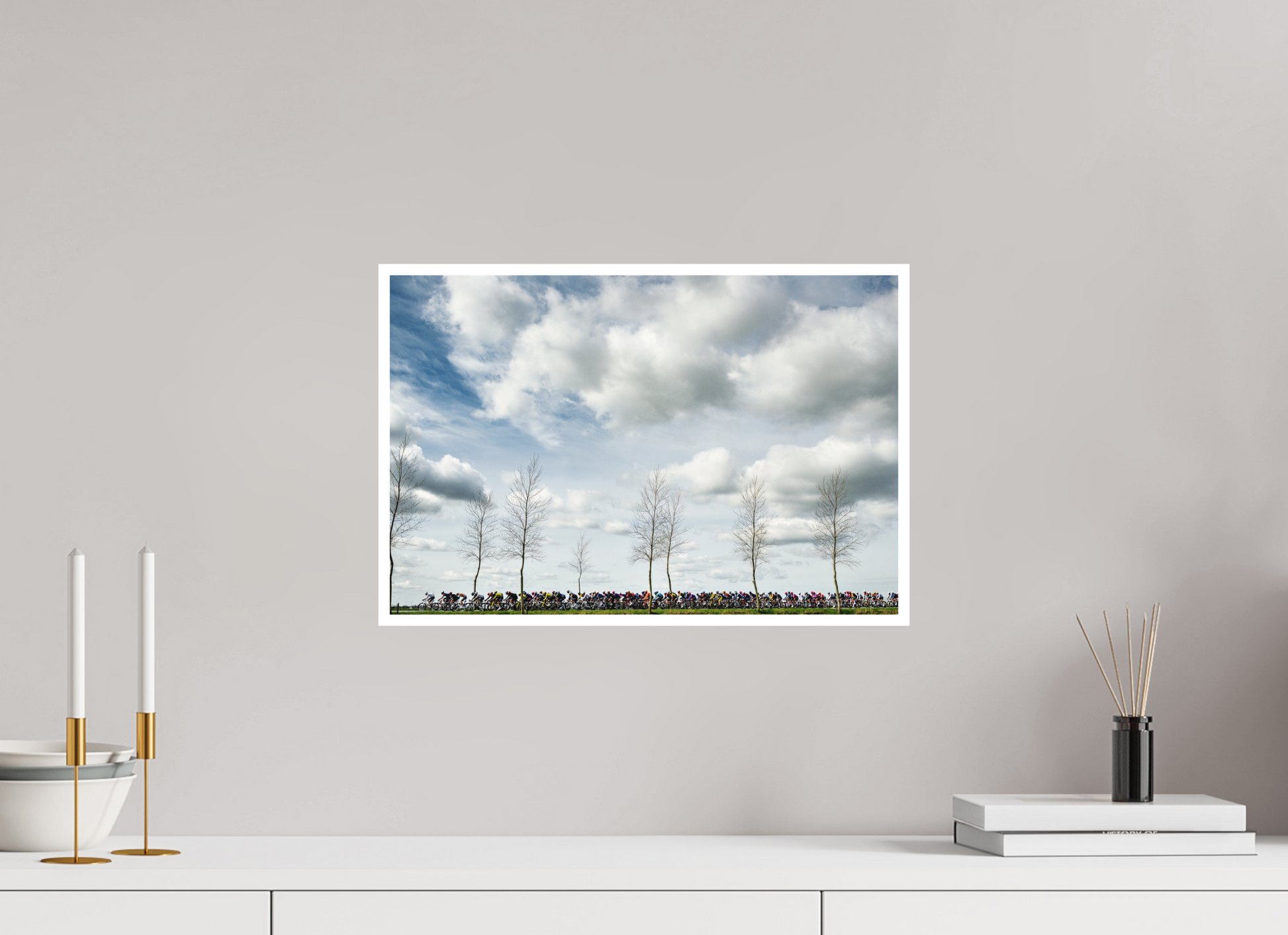 45 x 30 cm, Fine Art 2 Matt Flanders fields 2026 - The peloton true the field