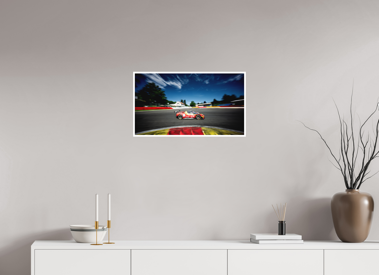 64 x 36 cm, Fine Art 2 Matt The Ferrari 296 GT3 EVO of team AF Corse in La Source