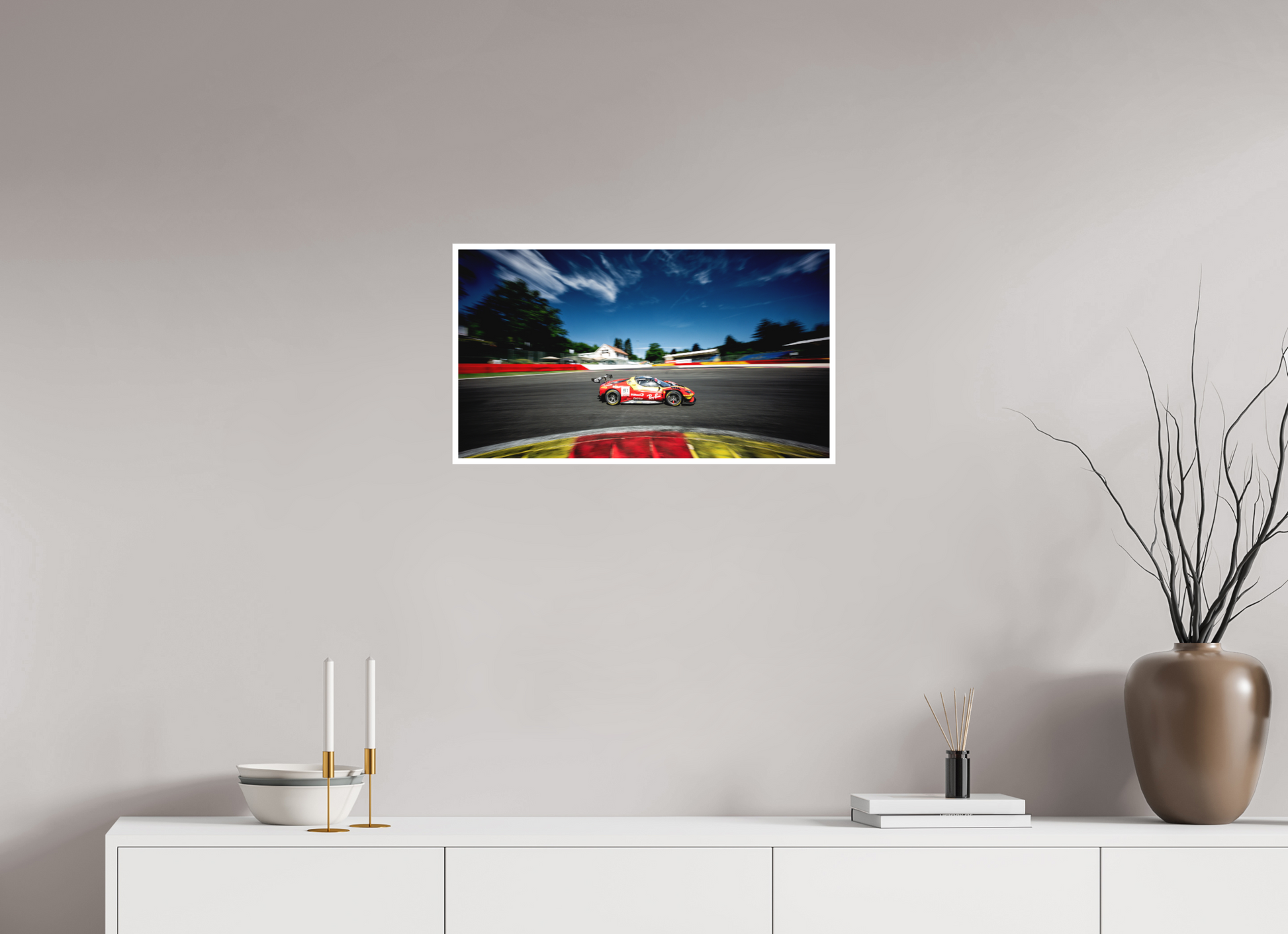 64 x 36 cm, Fine Art 2 Matt The Ferrari 296 GT3 EVO of team AF Corse in La Source