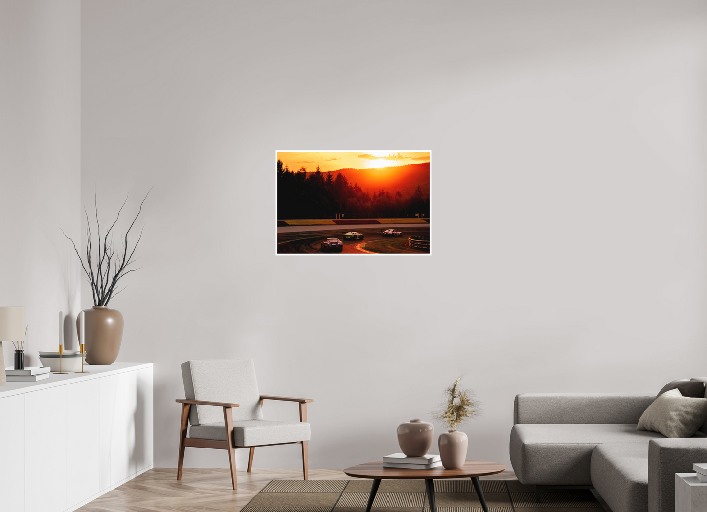 90 x 60 cm, Fine Art 2 Matt Sunset at Spa Francochamps