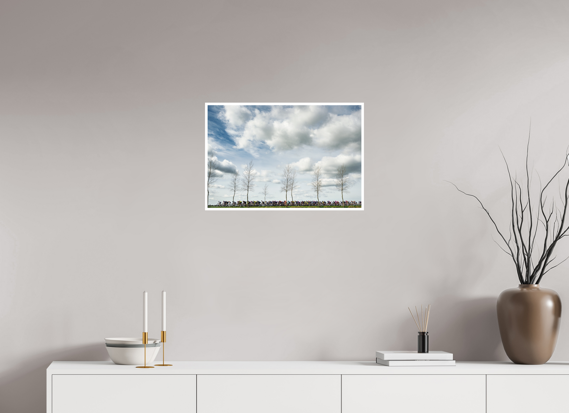 60 x 40 cm, Fine Art 2 Matt Flanders fields 2026 - The peloton true the field