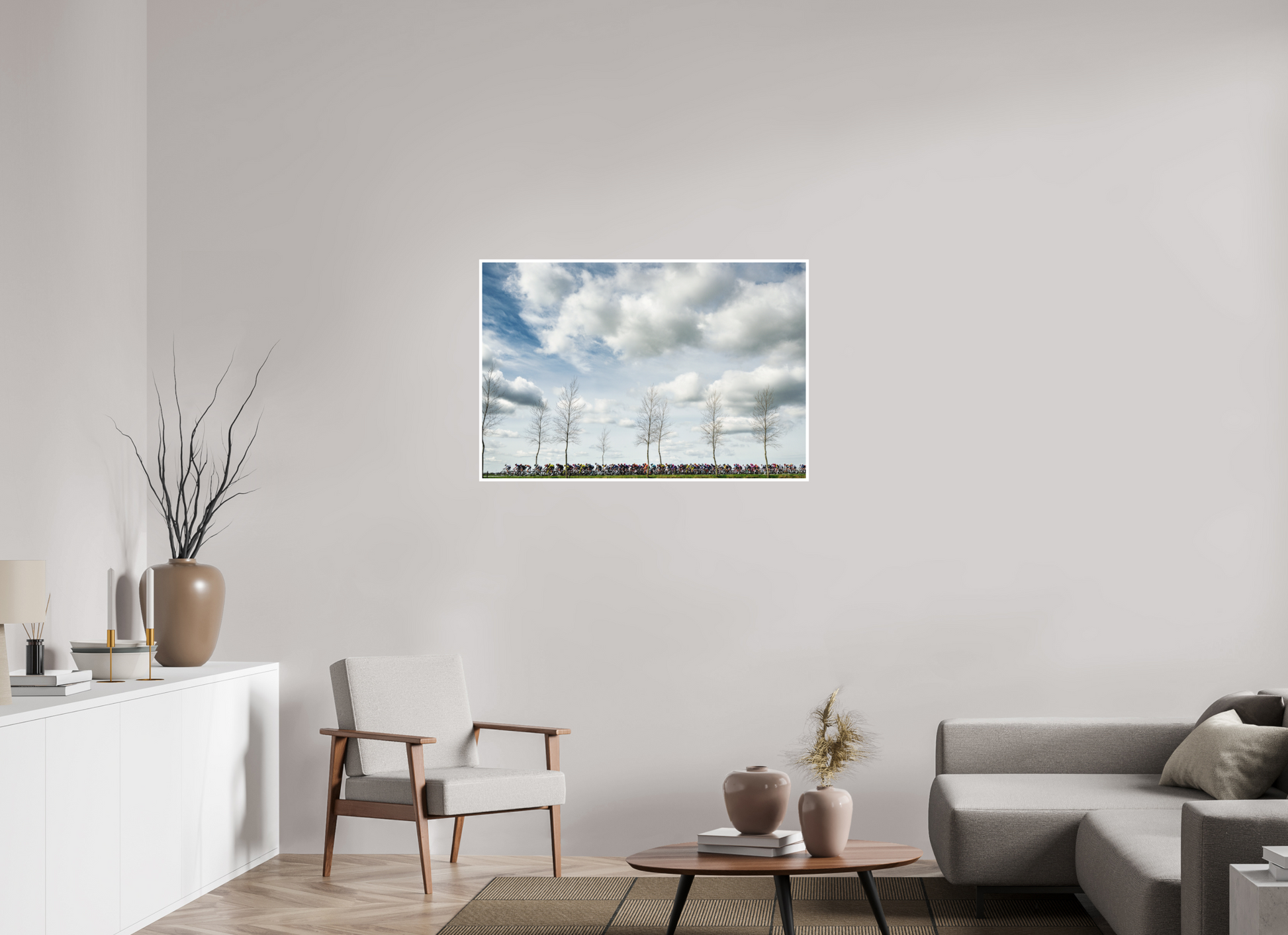 105 x 70 cm, Fine Art 2 Matt Flanders fields 2026 - The peloton true the field