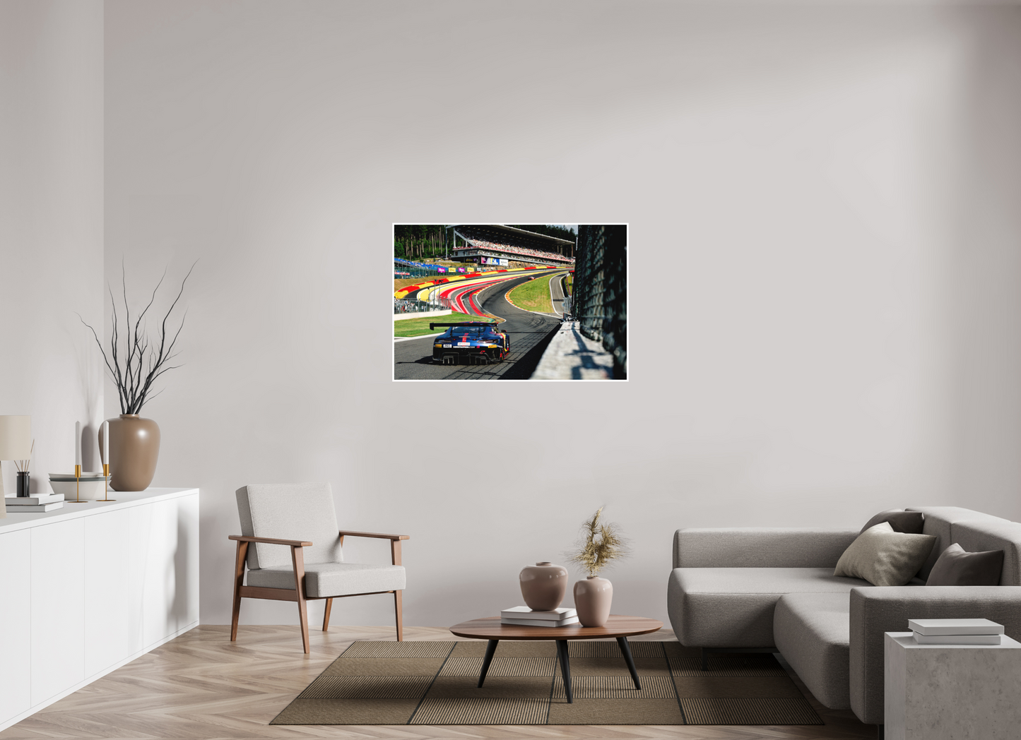 120 x 80 cm, Fine Art 2 Matt The Mercedes-AMG GT3 EVO of Team Mercedes - AMG Team Verstappen Racing in The Raidillon