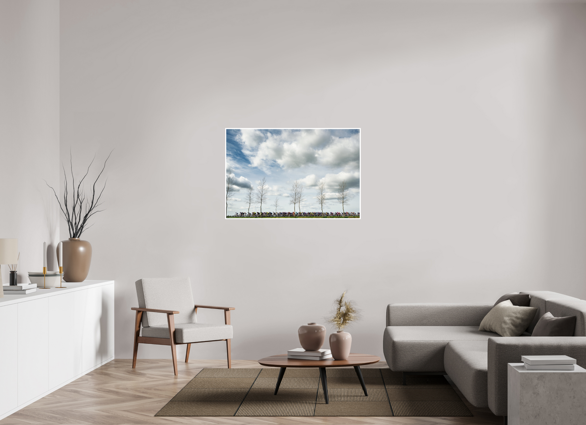 120 x 80 cm, Fine Art 2 Matt Flanders fields 2026 - The peloton true the field