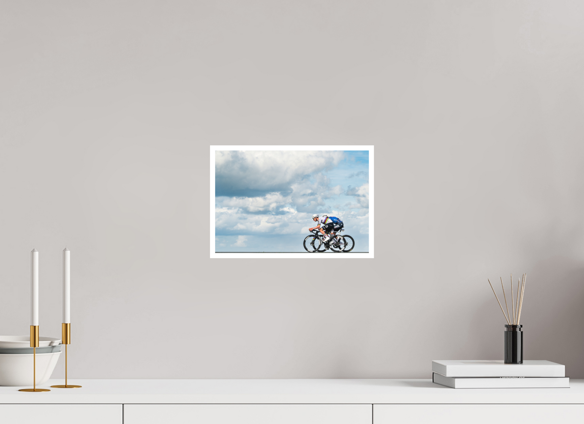 30 x 20 cm, Fine Art 2 Matt Tadej Pogacar and MVDP true the Sky - RVV 26