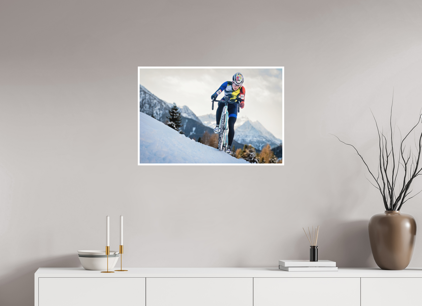75 x 50 cm, Fine Art 2 Matt Cyclocross in Val Di Sole - Maghalie Rochette