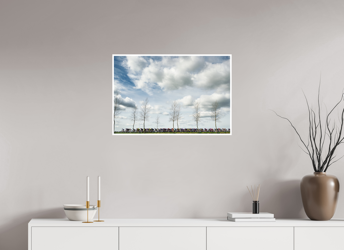 75 x 50 cm, Fine Art 2 Matt Flanders fields 2026 - The peloton true the field