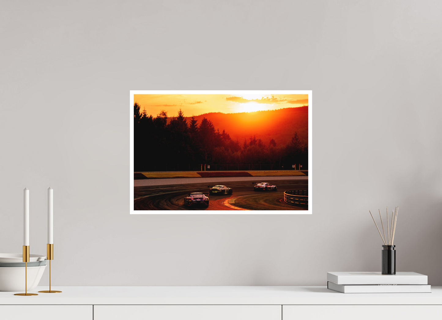 45 x 30 cm, Fine Art 2 Matt Sunset at Spa Francochamps