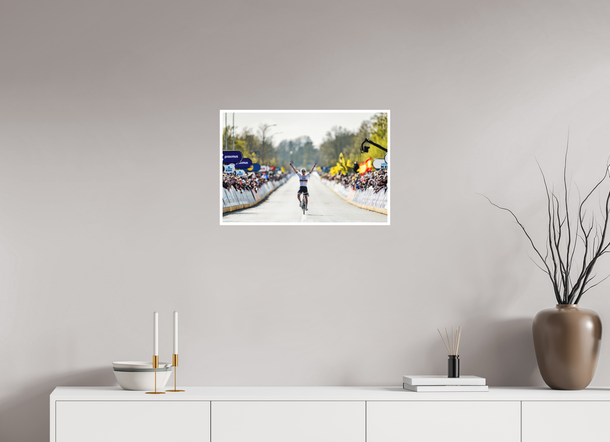 60 x 40 cm, Fine Art 2 Matt Tadej Pogacar wins RVV 26