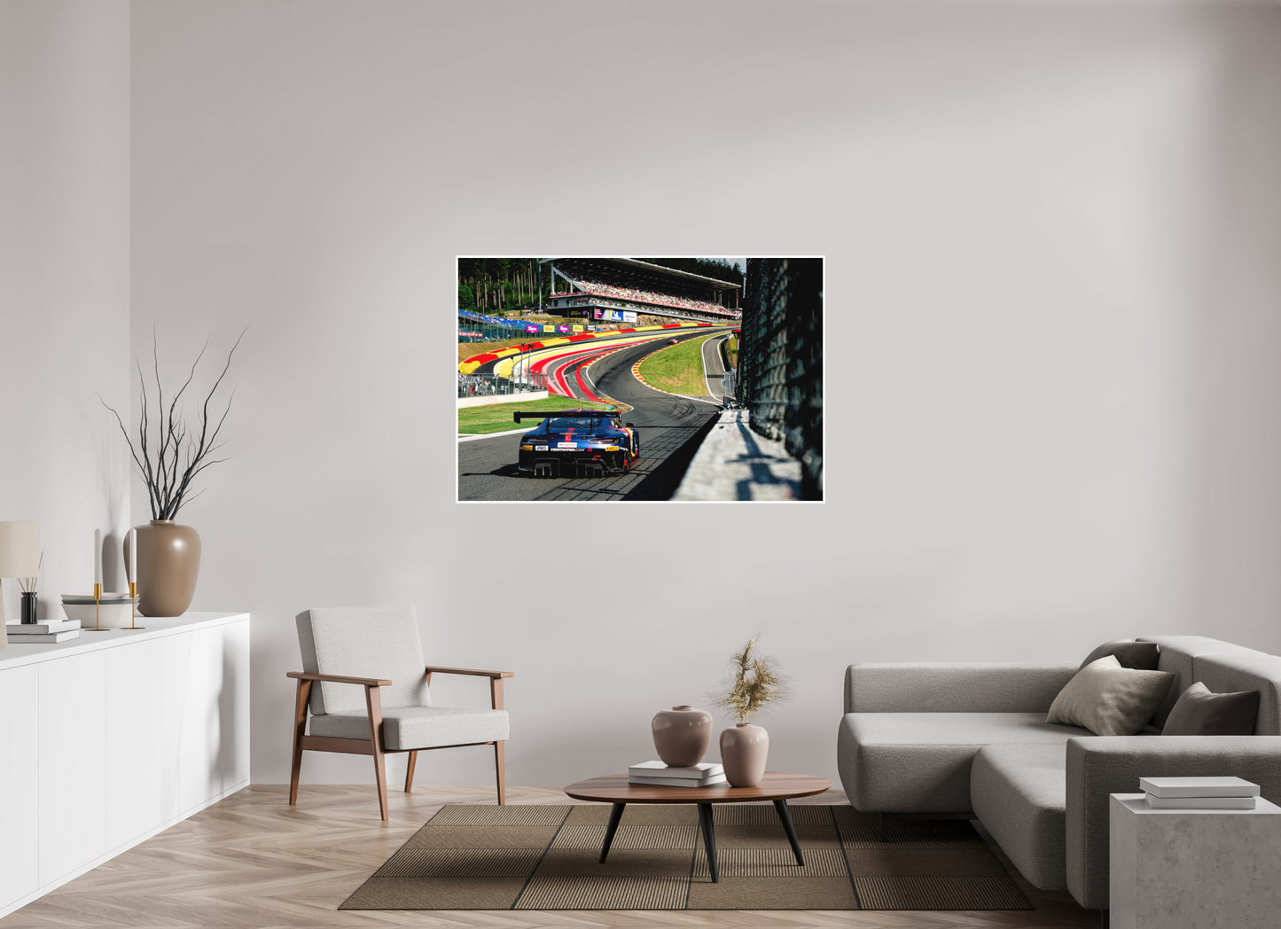 150 x 100 cm, Fine Art 2 Matt The Mercedes-AMG GT3 EVO of Team Mercedes - AMG Team Verstappen Racing in The Raidillon