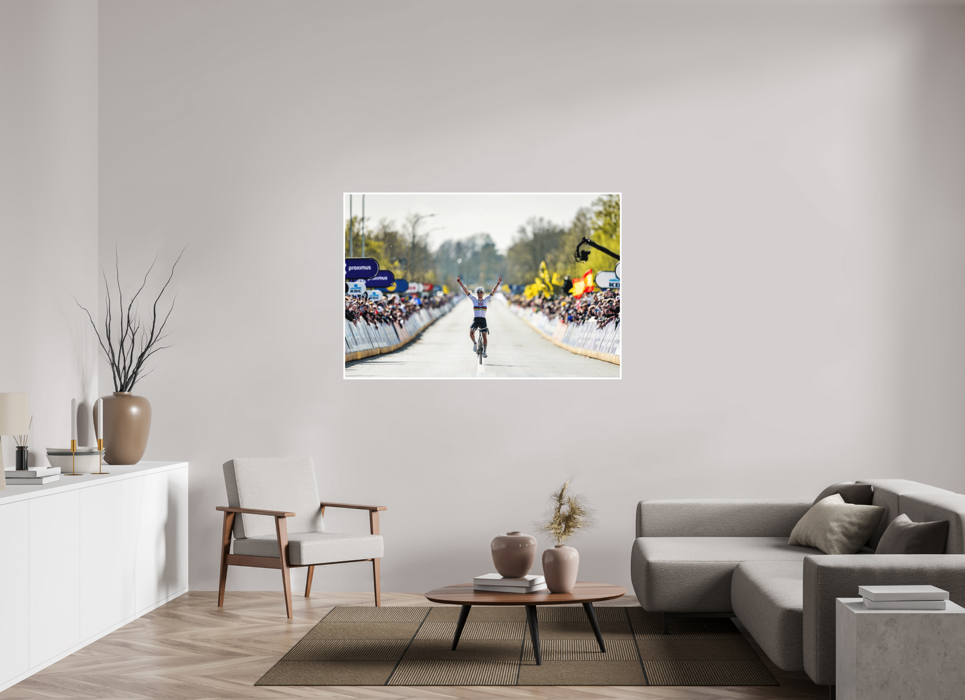 150 x 100 cm, Fine Art 2 Matt Tadej Pogacar wins RVV 26