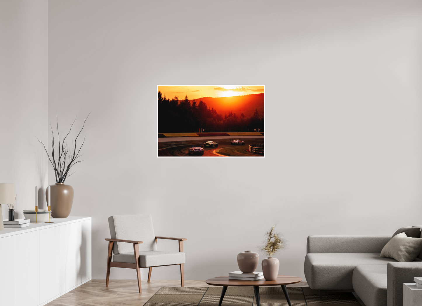 105 x 70 cm, Fine Art 2 Matt Sunset at Spa Francochamps