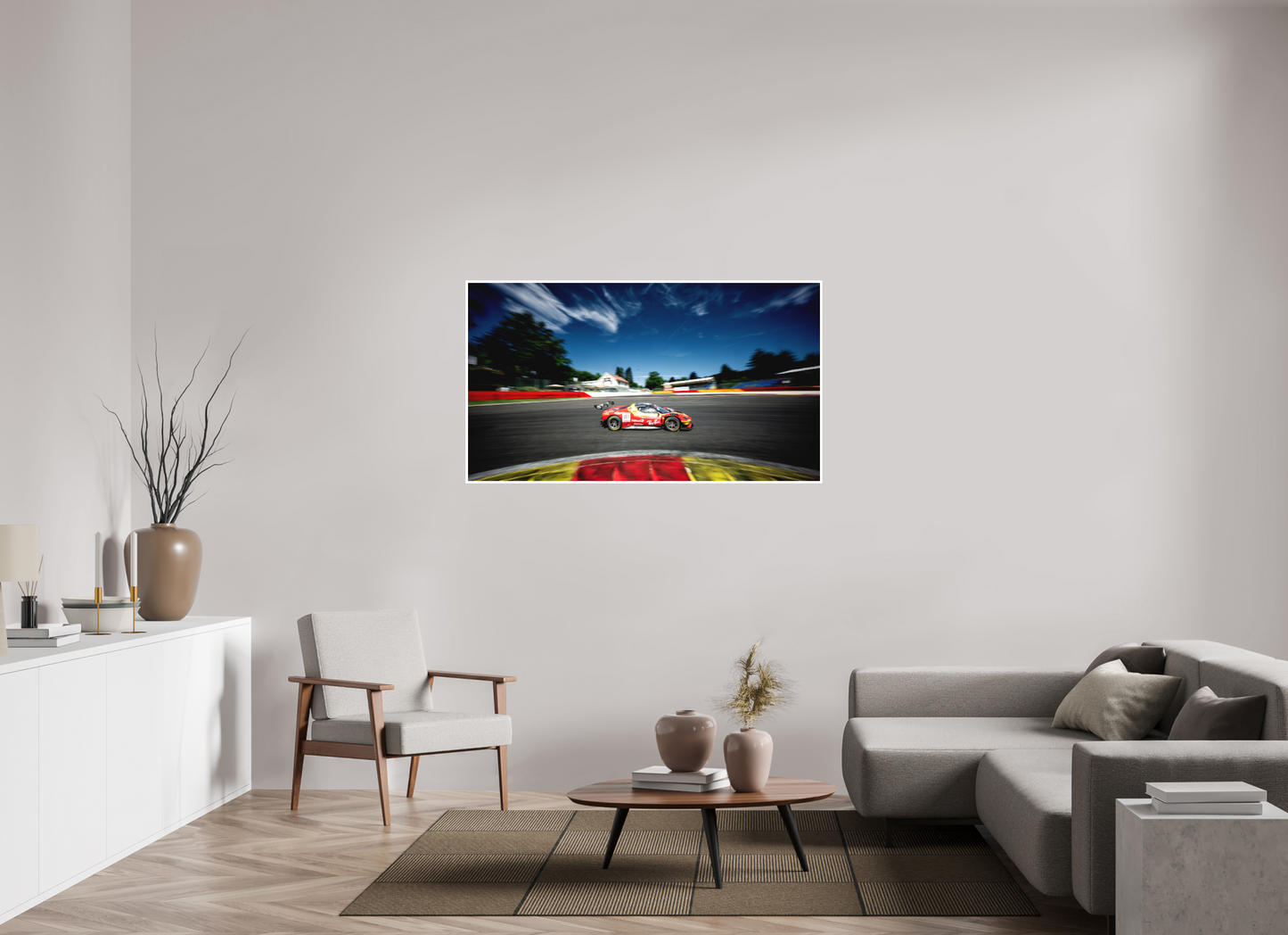 144 x 81 cm, Fine Art 2 Matt The Ferrari 296 GT3 EVO of team AF Corse in La Source